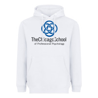 White The Chicago School of Professional Psychology Heavyweight Hoodie - artisFamous