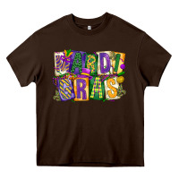 Chocolate Brown mardi  gras Heavy Core Tee - CowGirlArtShop