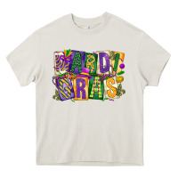 Cream mardi  gras Heavy Core Tee - CowGirlArtShop