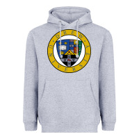 Heather Grey drew university Heavyweight Hoodie - artisFamous