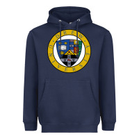 Navy drew university Heavyweight Hoodie - artisFamous