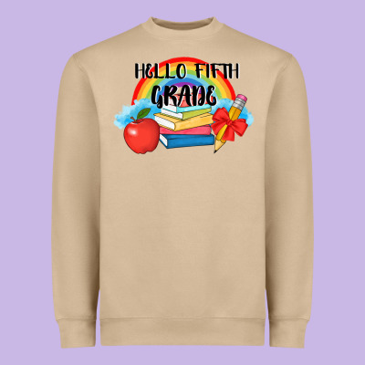 Back To School Hello Fifth Grade 3200x2400 Heavyweight Sweatshirt Designed By Adodesignshop