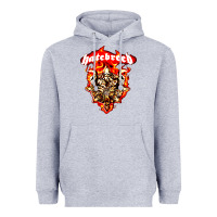 Heather Grey hatebreed 3 Heavyweight Hoodie - artisFamous