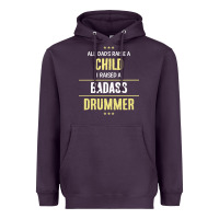Plum i raised a badass drummer Heavyweight Hoodie - artisFamous