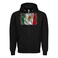 Black mexico flag black glitter leopard Zipper Hoodie - AdoDesignShop