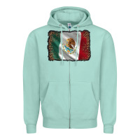 Seafoam mexico flag black glitter leopard Zipper Hoodie - AdoDesignShop