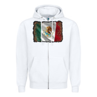 White mexico flag black glitter leopard Zipper Hoodie - AdoDesignShop