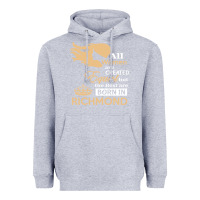 Heather Grey women are born in richmond Heavyweight Hoodie - artisFamous