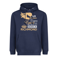 Navy women are born in richmond Heavyweight Hoodie - artisFamous