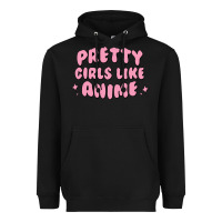 Black Pretty Girls Like Anime Heavyweight Hoodie - artisFamous