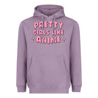 Lavender Pretty Girls Like Anime Heavyweight Hoodie - artisFamous