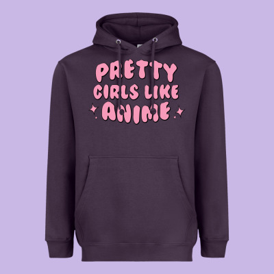 Pretty Girls Like Anime Heavyweight Hoodie Designed By Artisfamous