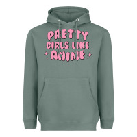 Sage Pretty Girls Like Anime Heavyweight Hoodie - artisFamous