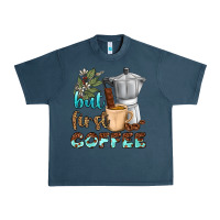 Midnight Navy coffee cups but first coffee bbs Urban Heavy Tee - BundleAndBundleShop