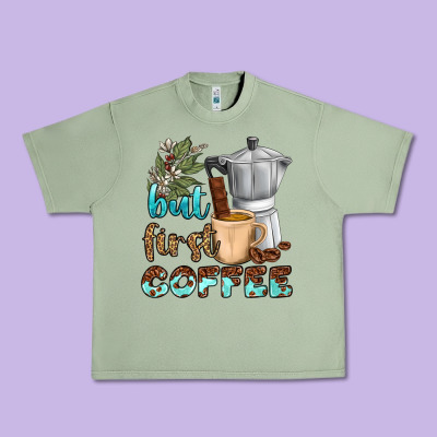 Coffee Cups But First Coffee Bbs Urban Heavy Tee Designed By Bundleandbundleshop