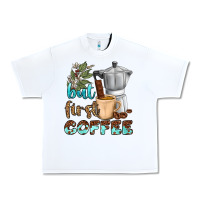 White coffee cups but first coffee bbs Urban Heavy Tee - BundleAndBundleShop