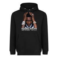 Black Rest in Peace Young Dolph Heavyweight Hoodie - artisFamous