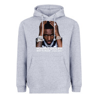 Heather Grey Rest in Peace Young Dolph Heavyweight Hoodie - artisFamous
