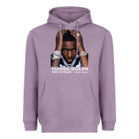 Lavender Rest in Peace Young Dolph Heavyweight Hoodie - artisFamous
