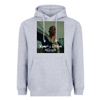 Heather Grey Rest in Peace Young Dolph Heavyweight Hoodie - artisFamous
