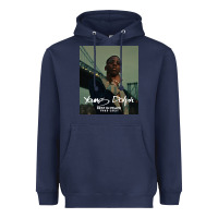 Navy Rest in Peace Young Dolph Heavyweight Hoodie - artisFamous