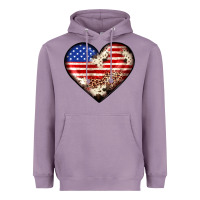 Lavender western usa flag heart Heavyweight Hoodie - JahusDesignShop
