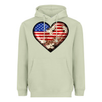 Matcha western usa flag heart Heavyweight Hoodie - JahusDesignShop