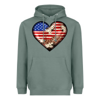 Sage western usa flag heart Heavyweight Hoodie - JahusDesignShop