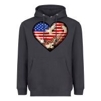 Smoke western usa flag heart Heavyweight Hoodie - JahusDesignShop
