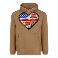 Toasted Coconut western usa flag heart Heavyweight Hoodie - JahusDesignShop