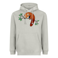 Moon Dust red panda sleeping Heavyweight Hoodie - artisFamous