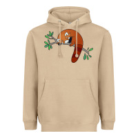 Mushroom red panda sleeping Heavyweight Hoodie - artisFamous