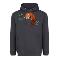 Smoke red panda sleeping Heavyweight Hoodie - artisFamous