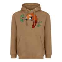 Toasted Coconut red panda sleeping Heavyweight Hoodie - artisFamous