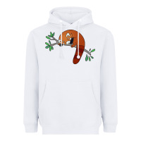 White red panda sleeping Heavyweight Hoodie - artisFamous