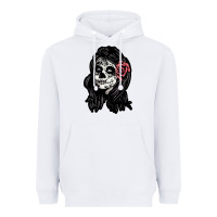 White sugar skull lady Heavyweight Hoodie - artisFamous