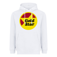 White Gold Star Chili Resto Heavyweight Hoodie - artisFamous