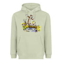 Matcha calvin and hobbes bill watterson Heavyweight Hoodie - artisFamous