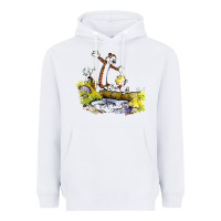 White calvin and hobbes bill watterson Heavyweight Hoodie - artisFamous