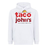 White Taco John's Resto Heavyweight Hoodie - artisFamous