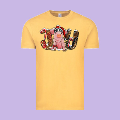 Joy With Pig Vintage Tee Designed By Ranaportraitstore