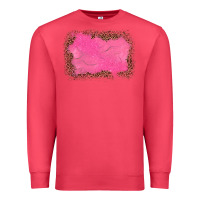 Cardinal gemstone pink leopard background Premium Sweatshirt - JahusDesignShop