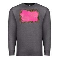 Charcoal Heather gemstone pink leopard background Premium Sweatshirt - JahusDesignShop