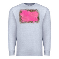 Heather Grey gemstone pink leopard background Premium Sweatshirt - JahusDesignShop