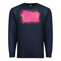 Navy gemstone pink leopard background Premium Sweatshirt - JahusDesignShop