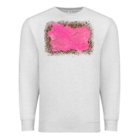 Oatmeal Heather gemstone pink leopard background Premium Sweatshirt - JahusDesignShop
