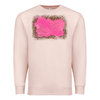 Pale Pink gemstone pink leopard background Premium Sweatshirt - JahusDesignShop