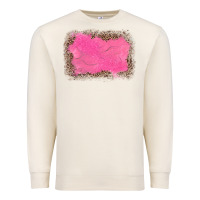 Sandshell gemstone pink leopard background Premium Sweatshirt - JahusDesignShop