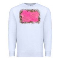 White gemstone pink leopard background Premium Sweatshirt - JahusDesignShop
