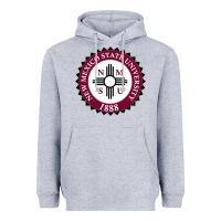 Heather Grey nmsu seal Heavyweight Hoodie - artisFamous